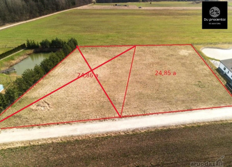 Parduodamas sklypas Lauko g., Bubių k., Šiaulių r. sav., 24.85 a ploto
