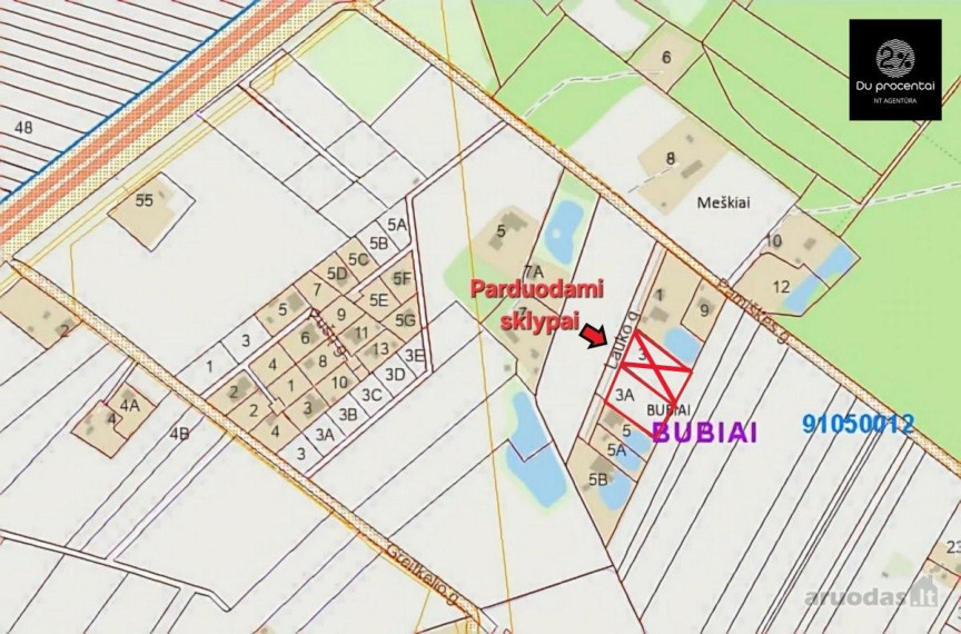 Parduodamas sklypas Lauko g., Bubių k., Šiaulių r. sav., 24.85 a ploto 4