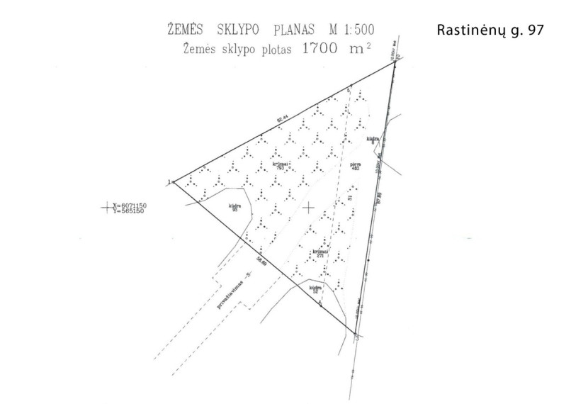 Parduodamas  sklypas Rastinėnų g., Rastinėnų k., Vilniaus r. sav., 17 a ploto 22
