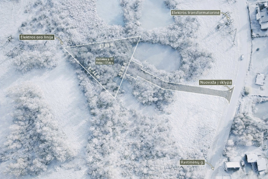 Parduodamas  sklypas Rastinėnų g., Rastinėnų k., Vilniaus r. sav., 17 a ploto 5