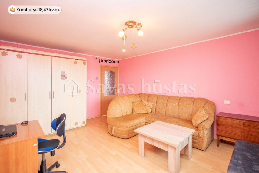 Parduodamas butas Kuršėnų m., Šiaulių r. sav., 64.55 m2 ploto, 3 kambariai 5