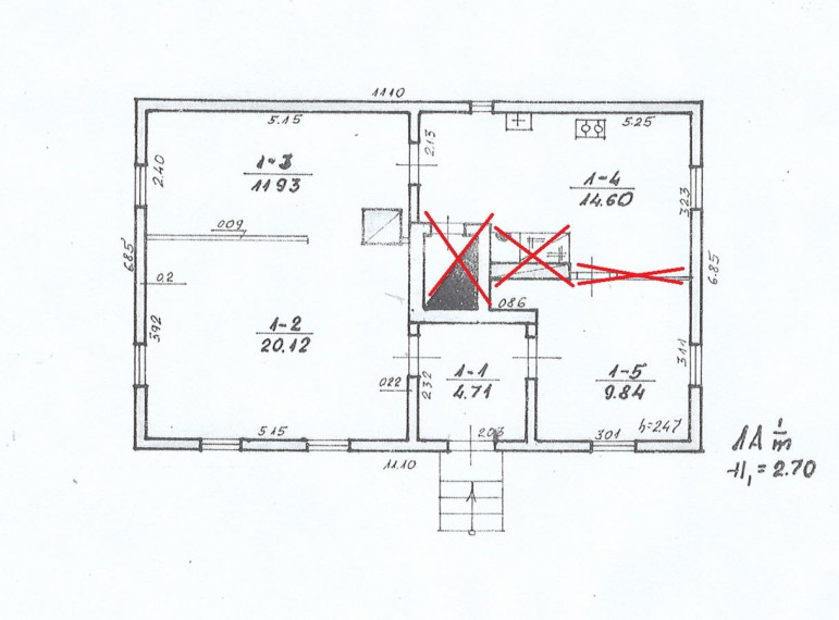 Parduodamas namas Giedrių k., Šiaulių r. sav., 61.2 m² ploto 3 kambariai 20