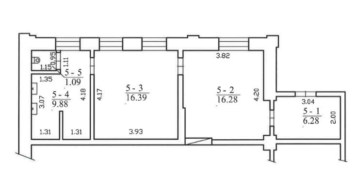 Parduodamos patalpos Pumpurinės g., Pumpurų k., Mažeikių r. sav., 49.92 m² ploto 11