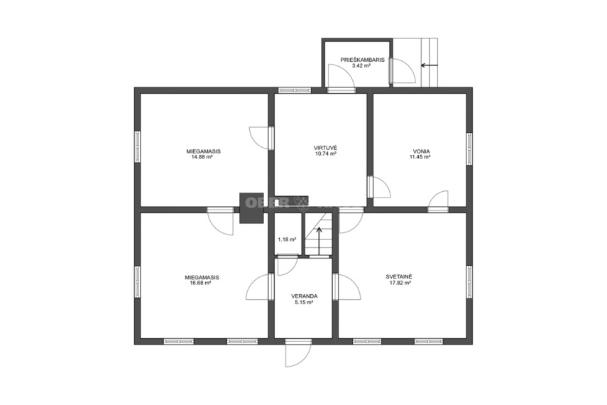 Parduodamas namas Biržų g., Pasvalio m., Pasvalio r. sav., 80.5 m2 ploto, 1 aukštai 9