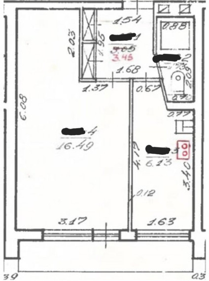 Parduodamas butas Šilutės pl., Kauno, Klaipėdos m., Klaipėdos m. sav., 28 m2 ploto, 1 kambariai 5