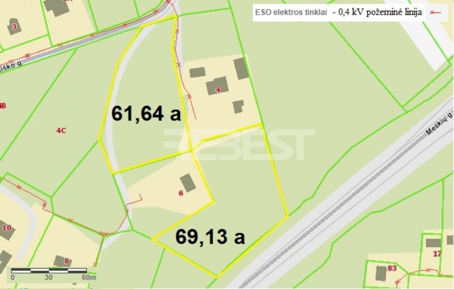 Parduodamas namų valdos paskirties sklypas Miško g., Bubių k., Šiaulių r. sav., 61.64 a ploto 7