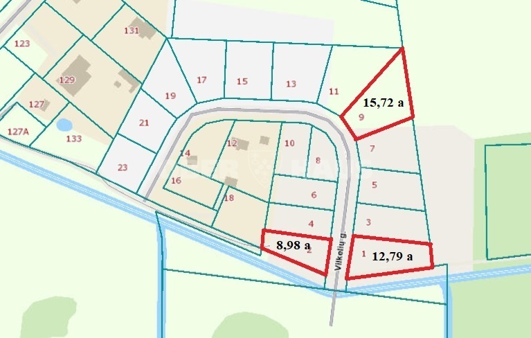 Parduodamas namų valdos paskirties sklypas Vilkelių g., Panevėžio m. sav., 8.98 a ploto 1