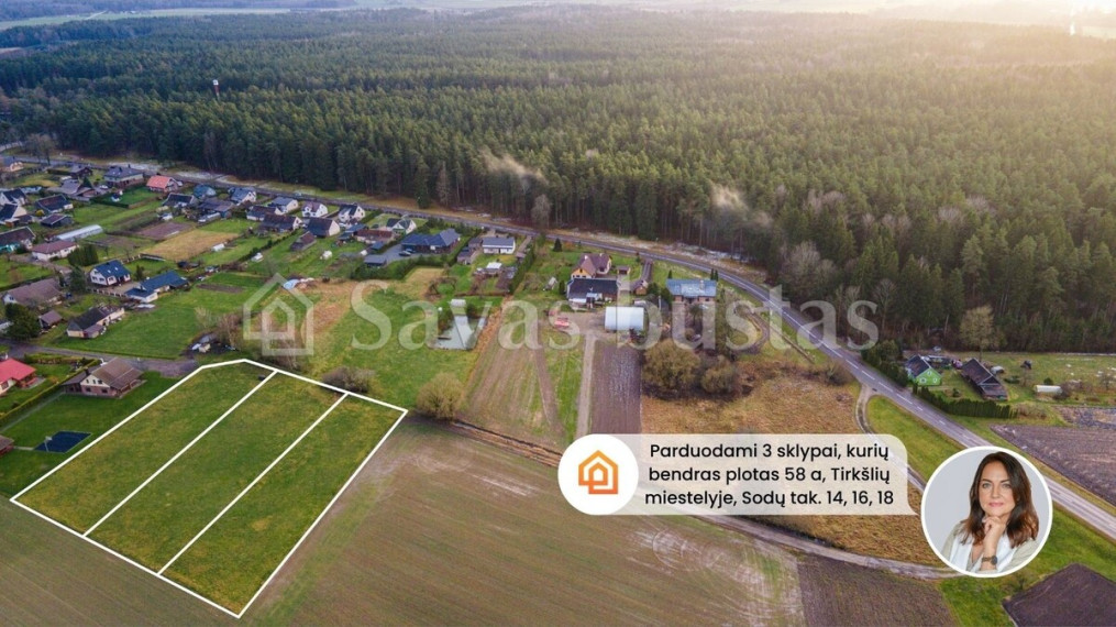 Parduodamas  sklypas Tirkšlių mstl., Mažeikių r. sav., 18 a ploto 1