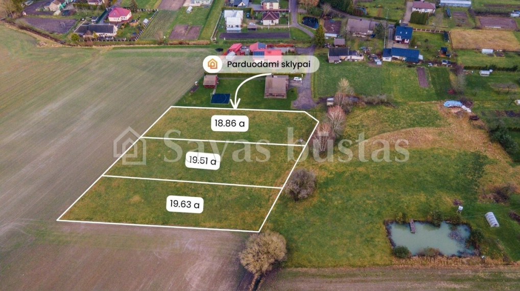 Parduodamas  sklypas Tirkšlių mstl., Mažeikių r. sav., 18 a ploto 2