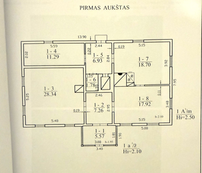 Parduodamas namas Slabados k., Panevėžio r. sav., 97.79 m2 ploto, 1 aukštai 14