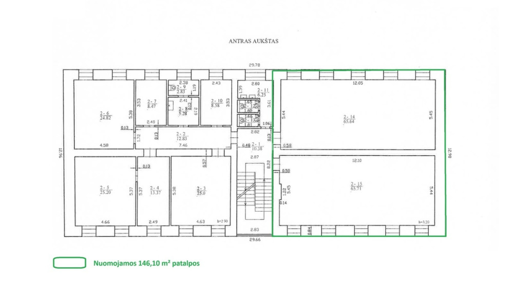 Nuomojamos administracinės patalpos Naujoji Riovonių g., Vilkpėdė, Vilniaus m., Vilniaus m. sav., 146.1 m2 ploto 23