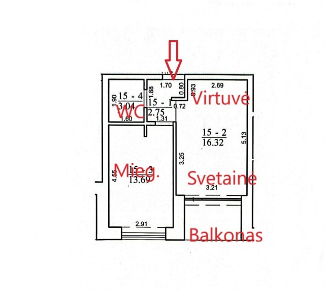 Parduodamas butas Malūno g., , Palangoje, 34.89 kv.m ploto 28