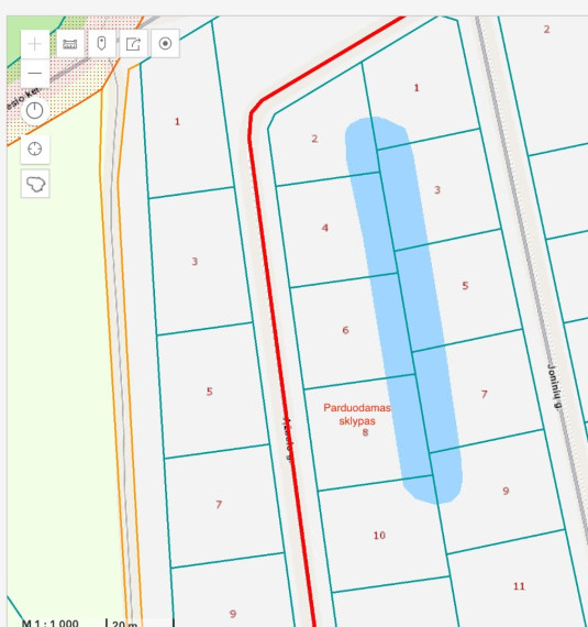 Parduodamas  sklypas Ąžuolo g., Pajiesio k., Kauno r. sav., 10.07 a ploto 13