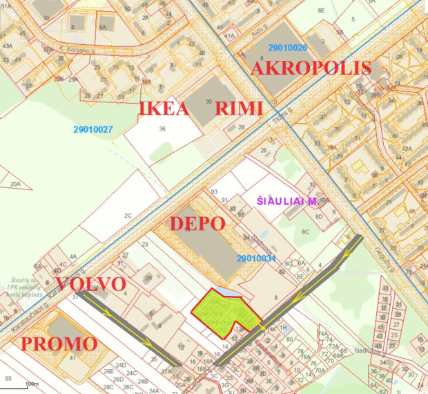 Parduodamas sklypas Mažosios Lietuvos g., Lieporiai, Šiaulių m., Šiaulių m. sav., 9.86 a ploto 2