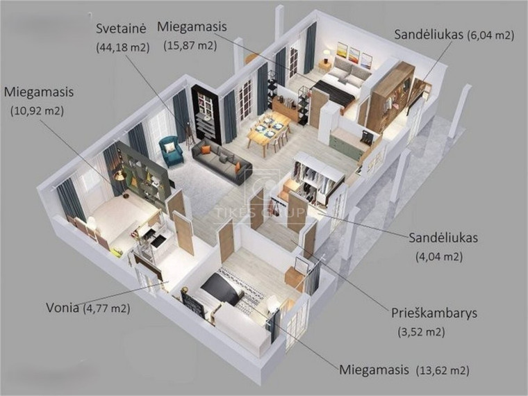 Parduodamas namas Lėbartų k., Klaipėdos r. sav., 105 m2 ploto, 1 aukštai 3
