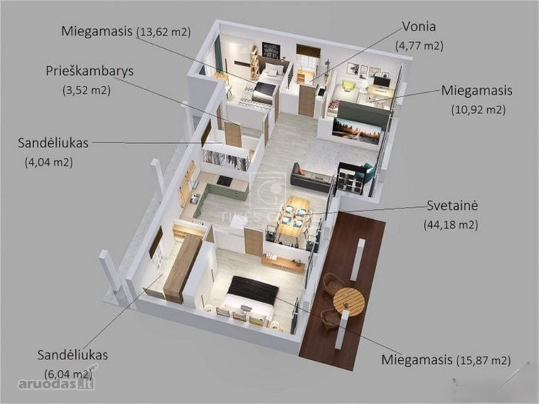 Parduodamas namas Lėbartų k., Klaipėdos r. sav., 105 m2 ploto, 1 aukštai 4