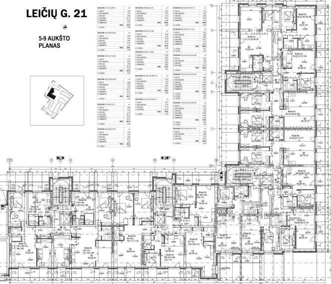 Parduodamas butas Leičių g., Pašilaičiai, Vilniaus m., Vilniaus m. sav., 96.35 m² ploto 3 kambariai 8