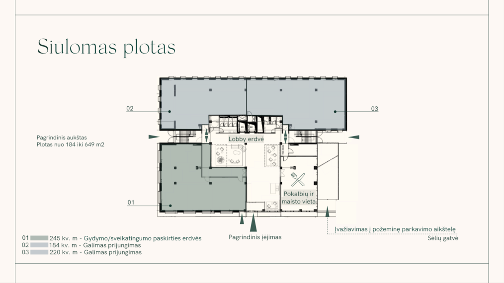 Nuomojamos patalpos Sėlių g., Žvėrynas, Vilniaus m., Vilniaus m. sav., 245.00 m² ploto 2