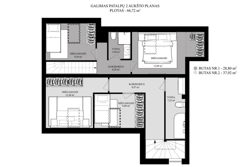 Parduodamas butas Kalvarijų g., Baltupiai, Vilniaus m., Vilniaus m. sav., 145 m2 ploto, 8 kambariai 10