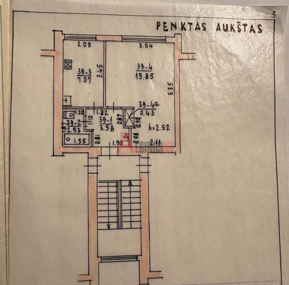 Parduodamas butas Tilžės g., Centras, Klaipėdos m., Klaipėdos m. sav., 29 m² ploto 1 kambarys 6