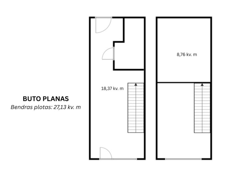 Parduodamas butas Riterių g., Vilniaus m., Vilniaus m. sav., 27.13 m2 ploto, 2 kambariai 10