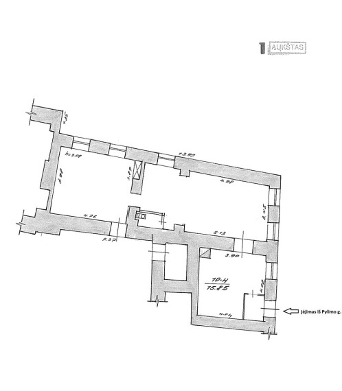 Nuomojamos administracinės, kitos paskirties patalpos Pylimo g., Senamiestis, Vilniaus m., Vilniaus m. sav., 60.88 m2 ploto 14