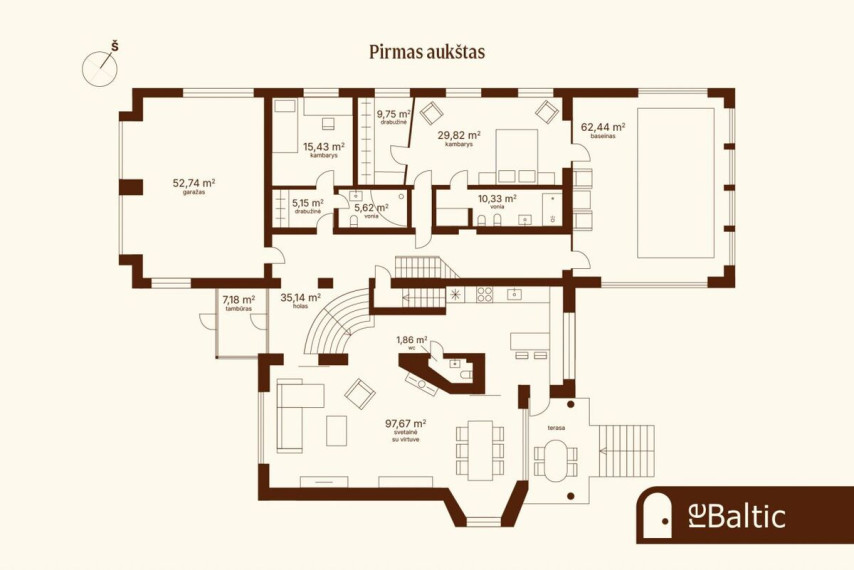 Parduodamas namas Ajerų g., Antežerių k., Vilniaus r. sav., 536.86 m2 ploto, 2 aukštai 32