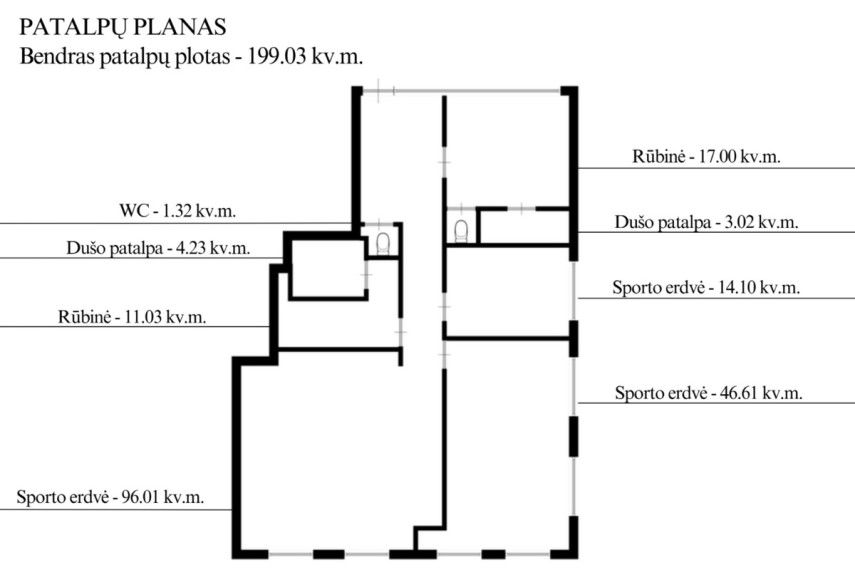 Parduodamos administracinės, kitos paskirties patalpos Leičių g., Vilniaus m., Vilniaus m. sav., 199.03 m2 ploto 26