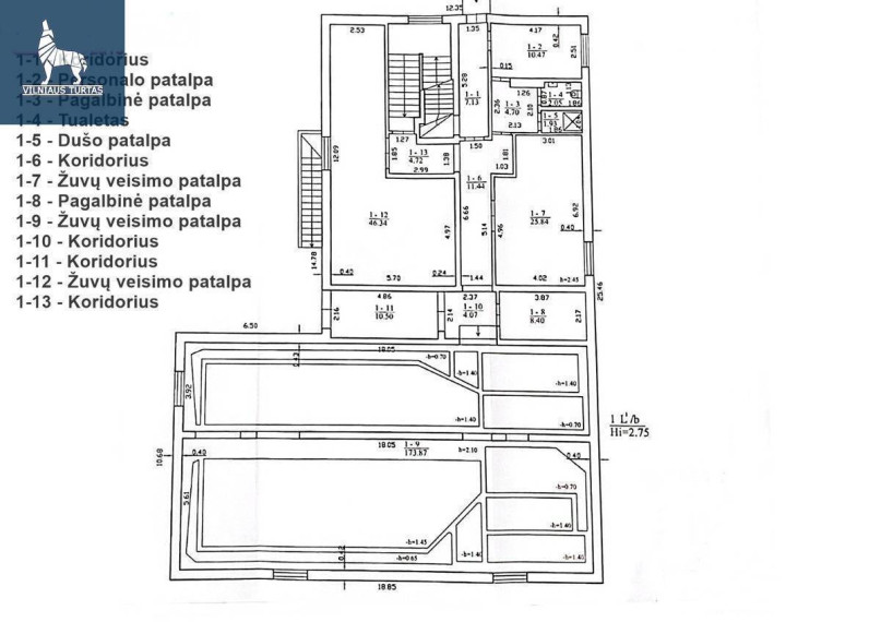 Parduodamos administracinės, gamybinės, kitos paskirties patalpos Mato Šalčiaus g., Čiudiškių k., Prienų r. sav., 483.18 m2 ploto 15