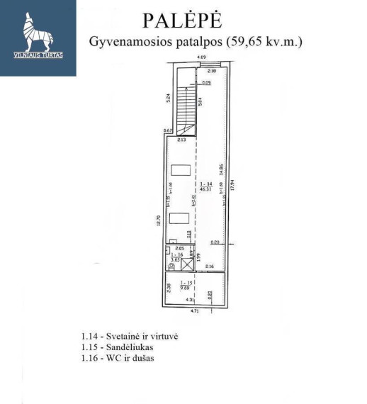 Parduodamos administracinės, gamybinės, kitos paskirties patalpos Mato Šalčiaus g., Čiudiškių k., Prienų r. sav., 483.18 m2 ploto 17