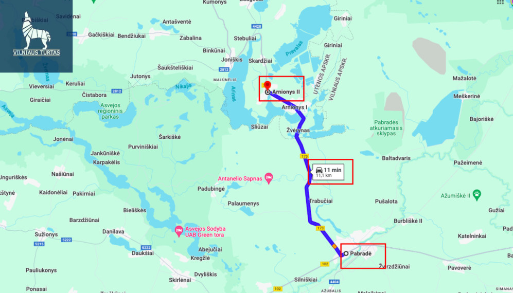 Parduodamas  sklypas Vilos, Arnionių II k., Molėtų r. sav., 56.09 a ploto 15