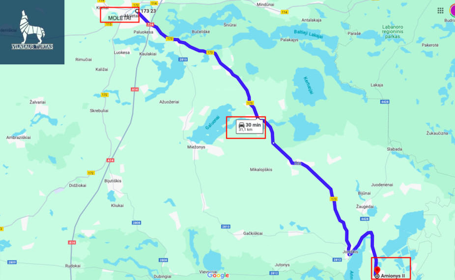 Parduodamas  sklypas Vilos, Arnionių II k., Molėtų r. sav., 56.09 a ploto 17