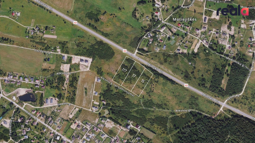 Parduodamas 3,13 ha ploto, trijų sklypų masyvas strateginėje vietoje – Minsko plente, Vilniaus r. 3