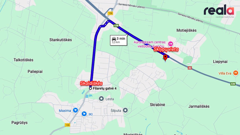 Parduodamas 3,13 ha ploto, trijų sklypų masyvas strateginėje vietoje – Minsko plente, Vilniaus r. 8