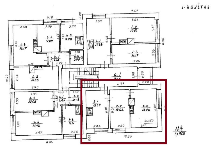 Parduodamas butas Liepų g., Vismantų k., Pakruojo r. sav., 41.41 m² ploto 2 kambariai 12
