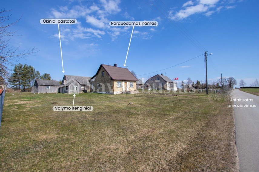 Parduodamas namas Grimzių k., Kelmės r. sav., 60.96 m2 ploto, 1 aukštai 18