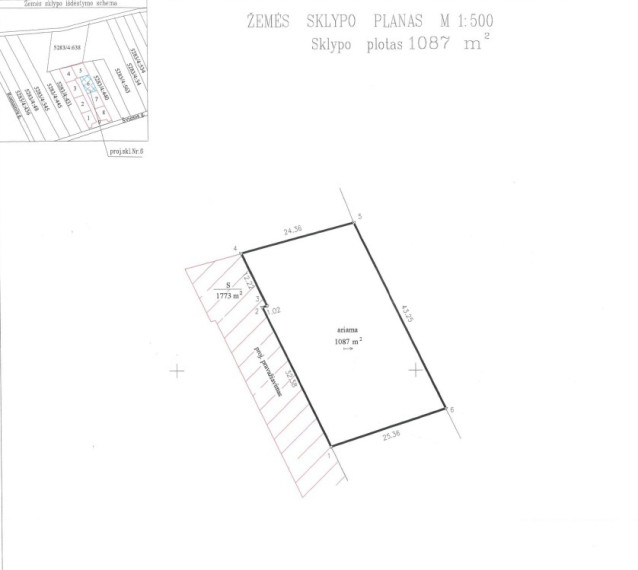 Parduodamas kitos paskirties sklypas Rugiagėlių g., Romainių Kaimelės k., Kauno r. sav., 9.38 a ploto 6