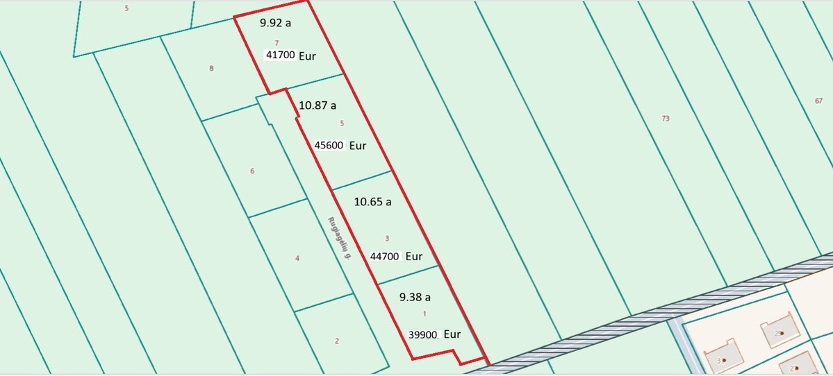 Parduodamas kitos paskirties sklypas Rugiagėlių g., Romainių Kaimelės k., Kauno r. sav., 9.38 a ploto 2
