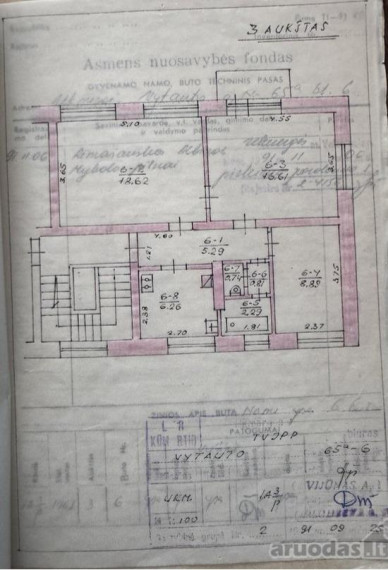 Parduodamas butas Vytauto g., Ukmergės m., Ukmergės r. sav., 59.51 m² ploto 3 kambariai 25