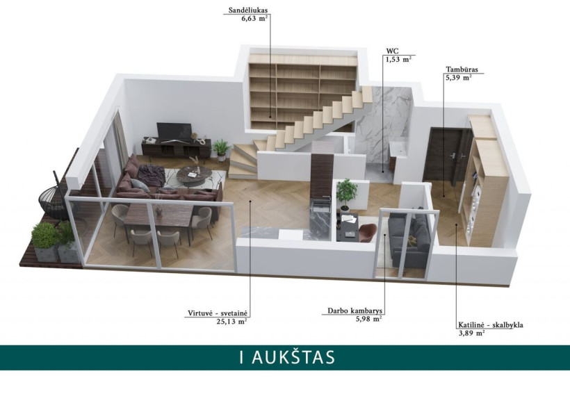 Parduodamas namas Kalno g., Vilniaus m., Vilniaus m. sav., 92.06 m2 ploto, 2 aukštai 20