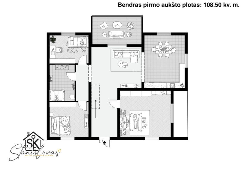 PARDUODAMAS NAMAS SU 17.23 A ŽEMĖS SKLYPU ŠILUTĖJE, RAMYBĖS G. 2 12