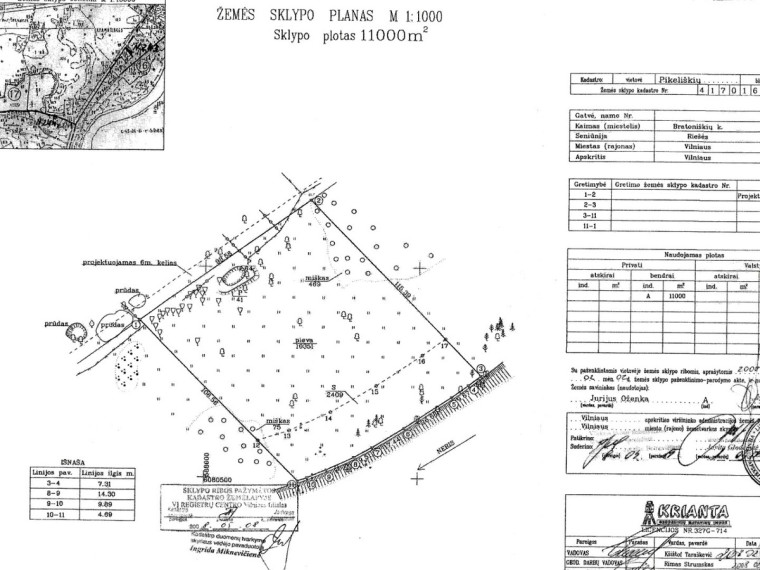 Parduodamas  sklypas Bratoniškių k., Vilniaus r. sav., 100.1 a ploto 12