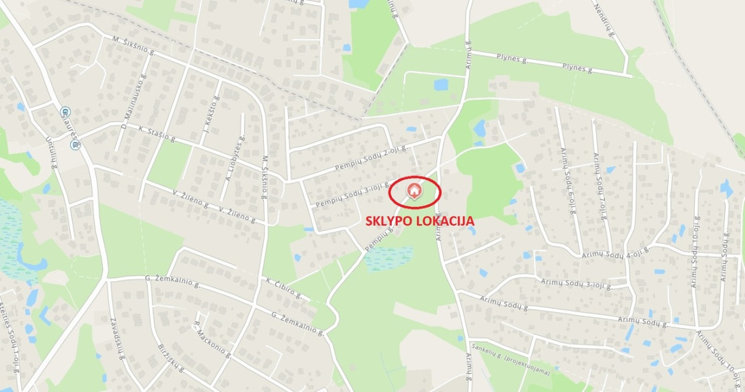 Parduodamas  sklypas Pempių g., Antakalnis, Vilniaus m., Vilniaus m. sav., 15 a ploto 12