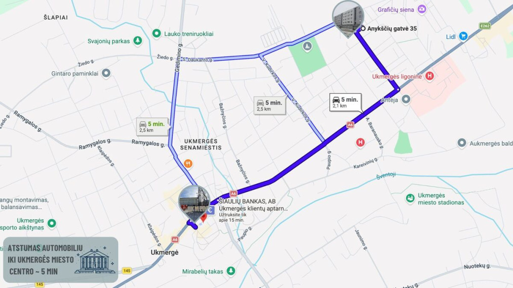 Parduodamas butas Anykščių g., Ukmergės m., Ukmergės r. sav., 27.8 m2 ploto, 1 kambariai 14
