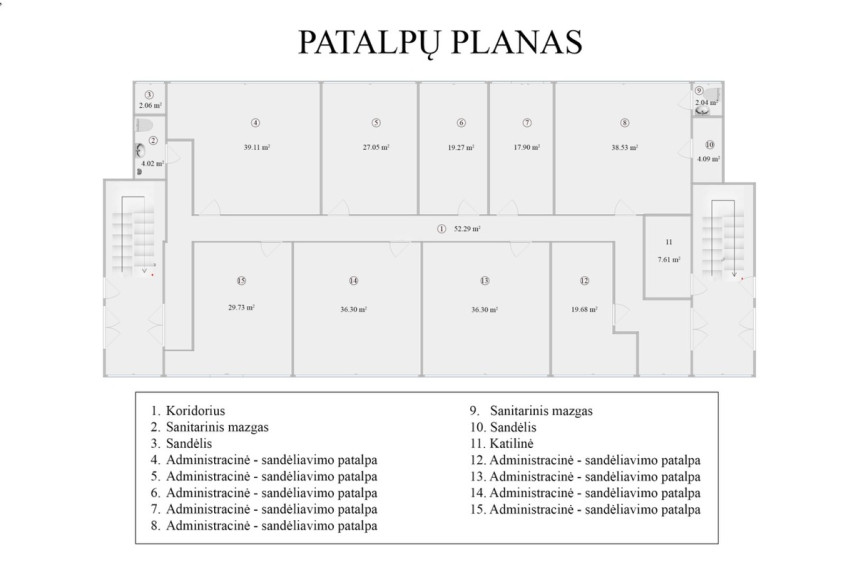 Parduodamos administracinės, kitos paskirties, paslaugų, prekybos, sandėliavimo patalpos Kuršių g., Kauno m., Kauno m. sav., 335.98 m2 ploto 20