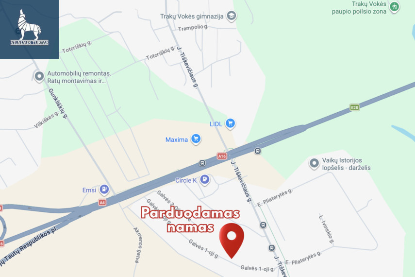 Parduodamas namas Galvės 1-oji g., Trakų Vokė, Vilniaus m., Vilniaus m. sav., 79.94 m2 ploto, 1 aukštai 25