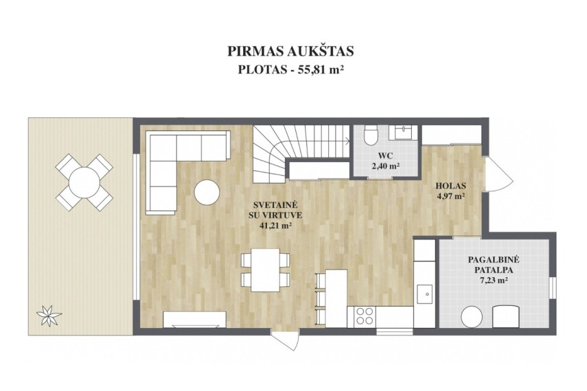 Parduodamas namas Papiškių g., Vilniaus m., Vilniaus m. sav., 108 m2 ploto, 2 aukštai 34