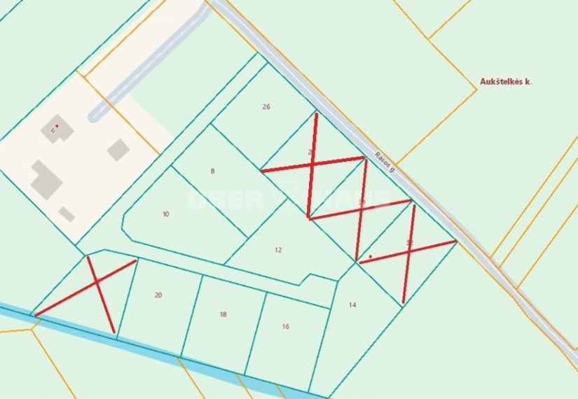 Parduodamas namų valdos paskirties sklypas Rasos g., Aukštelkės k., Šiaulių r. sav., 10 a ploto 6