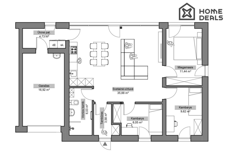 Parduodamas namas Poškonių g., Trakų Vokė, Vilniaus m., Vilniaus m. sav., 98.22 m² ploto 4 kambariai 40