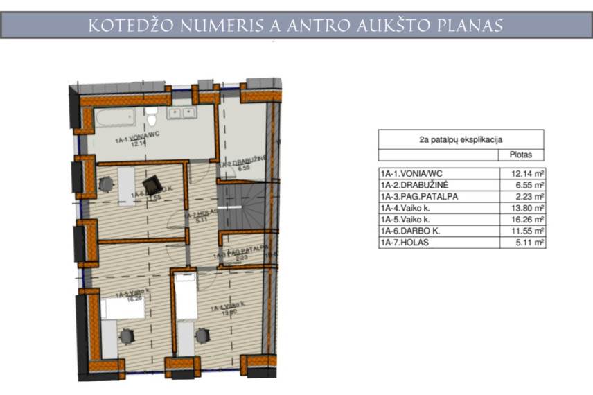 Parduodamas namas Riešutynės g., Vilniaus m., Vilniaus m. sav., 136.5 m2 ploto, 2 aukštai 8